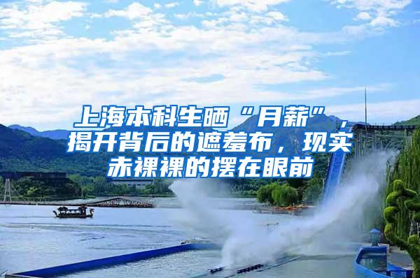 上海本科生晒“月薪”，揭开背后的遮羞布，现实赤裸裸的摆在眼前
