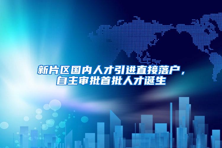 新片区国内人才引进直接落户，自主审批首批人才诞生