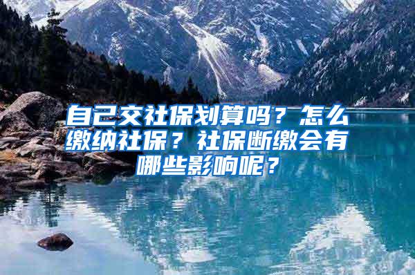 自己交社保划算吗？怎么缴纳社保？社保断缴会有哪些影响呢？