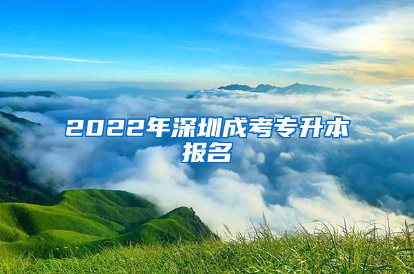 2022年深圳成考专升本报名