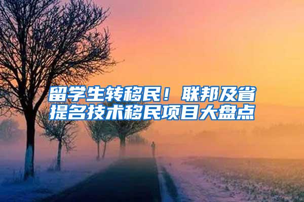 留学生转移民！联邦及省提名技术移民项目大盘点
