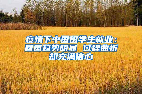 疫情下中国留学生就业：回国趋势明显 过程曲折却充满信心