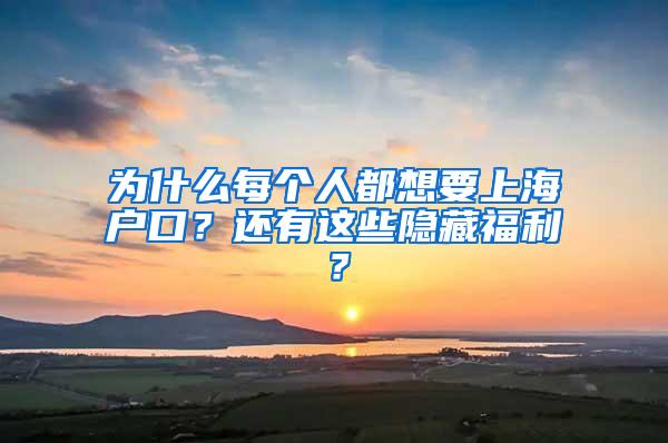 为什么每个人都想要上海户口？还有这些隐藏福利？