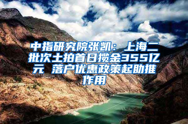 中指研究院张凯：上海二批次土拍首日揽金355亿元 落户优惠政策起助推作用