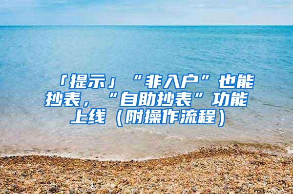 「提示」“非入户”也能抄表，“自助抄表”功能上线（附操作流程）