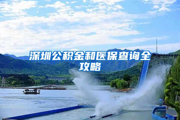 深圳公积金和医保查询全攻略
