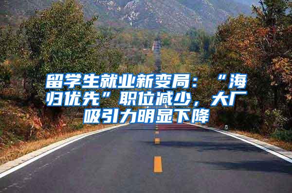 留学生就业新变局：“海归优先”职位减少，大厂吸引力明显下降