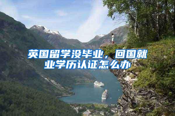 英国留学没毕业，回国就业学历认证怎么办