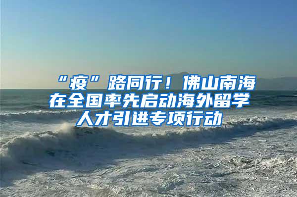 “疫”路同行！佛山南海在全国率先启动海外留学人才引进专项行动