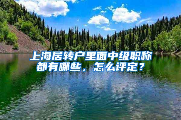 上海居转户里面中级职称都有哪些，怎么评定？