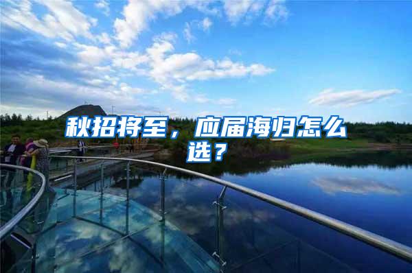 秋招将至，应届海归怎么选？