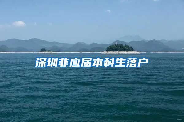深圳非应届本科生落户