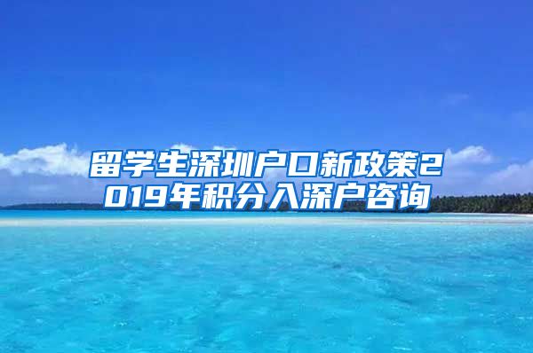 留学生深圳户口新政策2019年积分入深户咨询