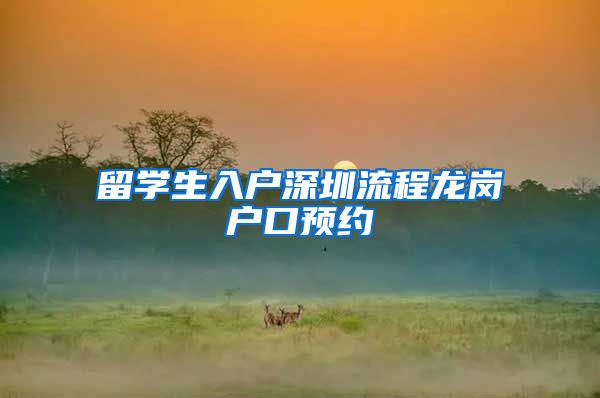 留学生入户深圳流程龙岗户口预约