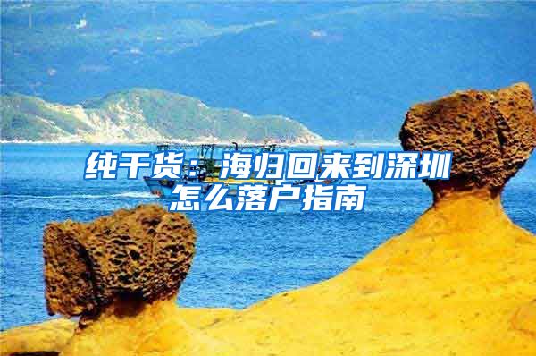 纯干货：海归回来到深圳怎么落户指南
