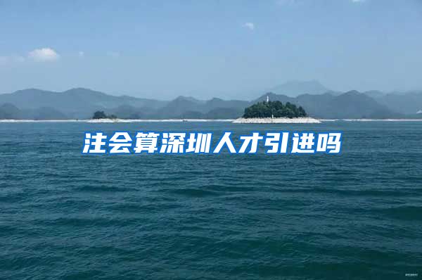 注会算深圳人才引进吗
