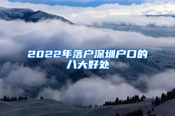 2022年落户深圳户口的八大好处