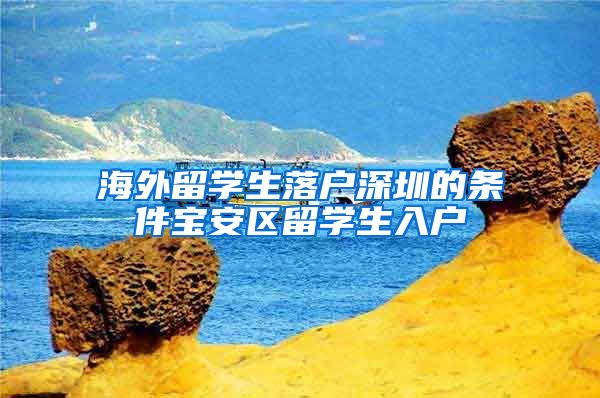 海外留学生落户深圳的条件宝安区留学生入户