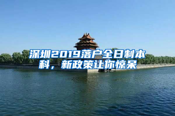 深圳2019落户全日制本科，新政策让你惊呆