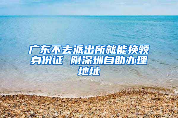 广东不去派出所就能换领身份证 附深圳自助办理地址