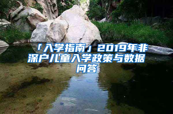 「入学指南」2019年非深户儿童入学政策与数据问答