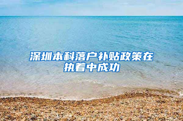 深圳本科落户补贴政策在执着中成功