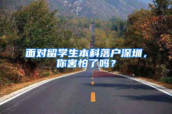 面对留学生本科落户深圳，你害怕了吗？