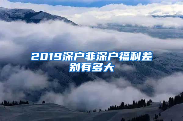 2019深户非深户福利差别有多大