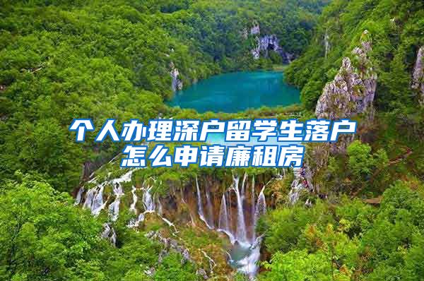 个人办理深户留学生落户怎么申请廉租房