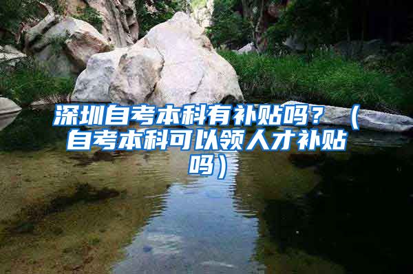 深圳自考本科有补贴吗？（自考本科可以领人才补贴吗）