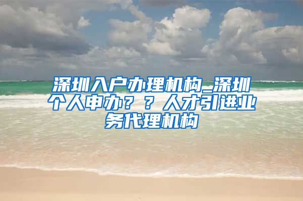 深圳入户办理机构_深圳个人申办？？人才引进业务代理机构