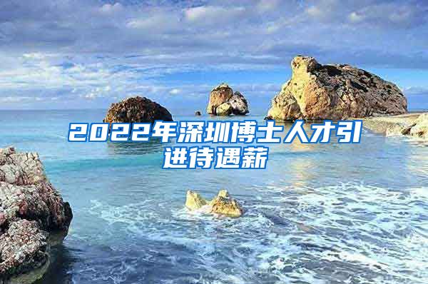2022年深圳博士人才引进待遇薪