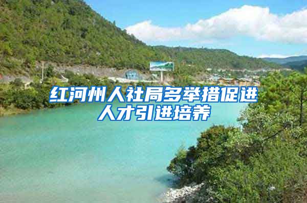 红河州人社局多举措促进人才引进培养