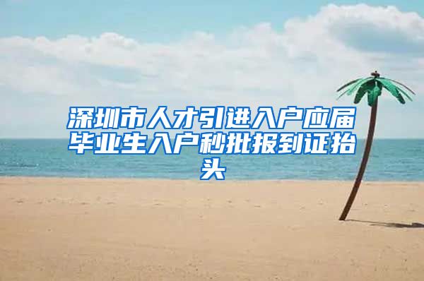 深圳市人才引进入户应届毕业生入户秒批报到证抬头