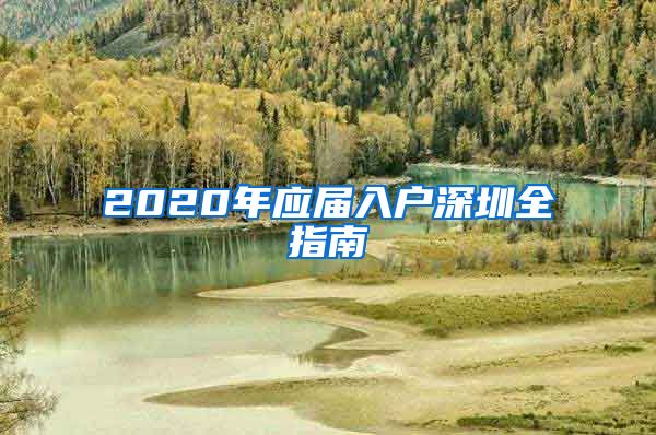 2020年应届入户深圳全指南