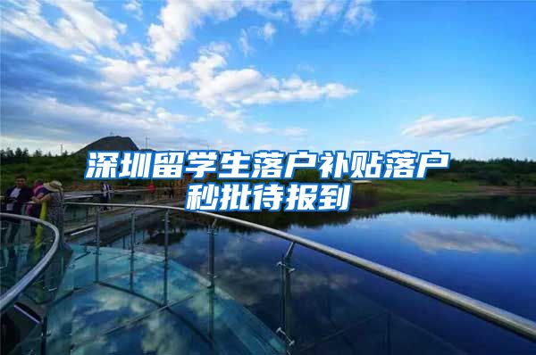 深圳留学生落户补贴落户秒批待报到