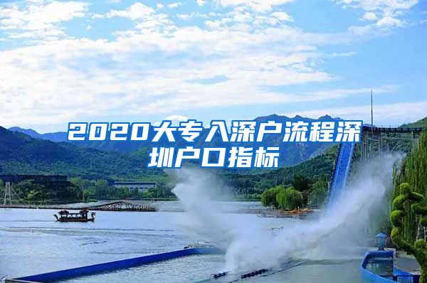 2020大专入深户流程深圳户口指标