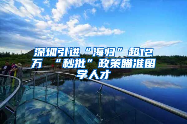 深圳引进“海归”超12万 “秒批”政策瞄准留学人才