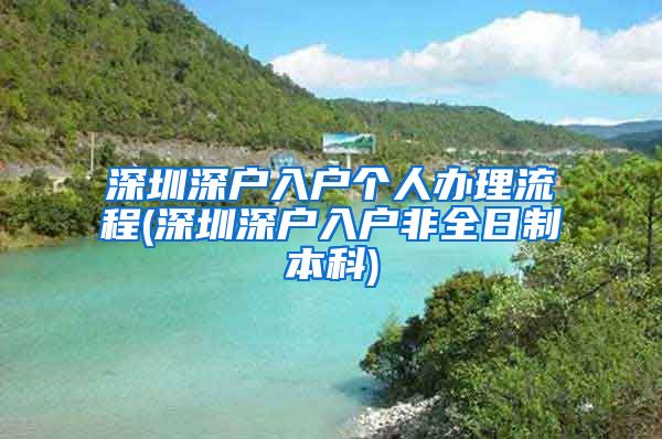 深圳深户入户个人办理流程(深圳深户入户非全日制本科)