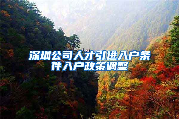 深圳公司人才引进入户条件入户政策调整