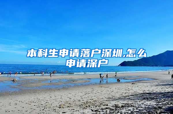 本科生申请落户深圳,怎么申请深户
