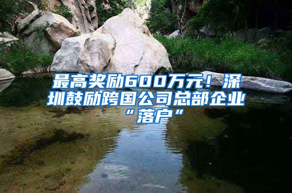 最高奖励600万元！深圳鼓励跨国公司总部企业“落户”