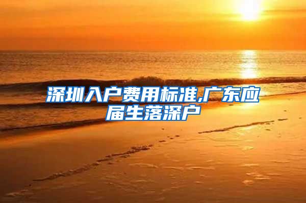 深圳入户费用标准,广东应届生落深户