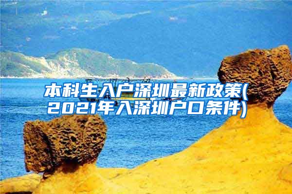 本科生入户深圳最新政策(2021年入深圳户口条件)