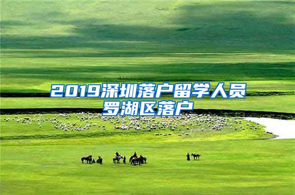 2019深圳落户留学人员罗湖区落户
