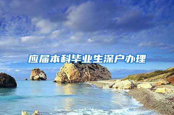 应届本科毕业生深户办理
