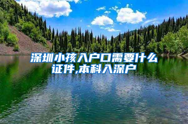 深圳小孩入户口需要什么证件,本科入深户