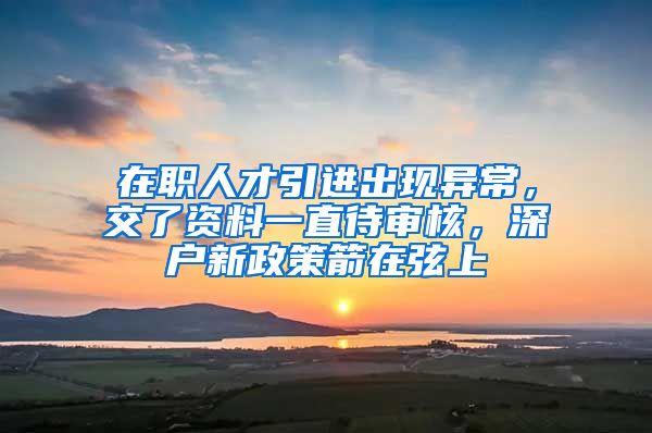 在职人才引进出现异常，交了资料一直待审核，深户新政策箭在弦上