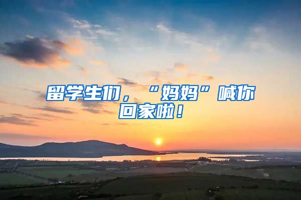 留学生们，“妈妈”喊你回家啦！