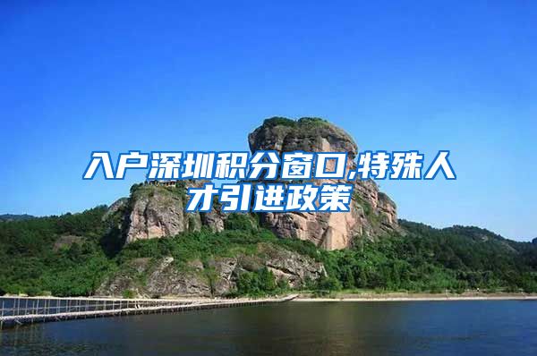 入户深圳积分窗口,特殊人才引进政策